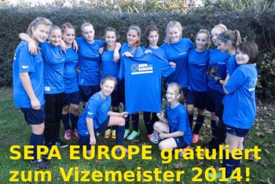 06.06.2014 - SEPA EUROPE GmbH unterstützt die C-Juniorinnen der Sportfreunde Eschbach 1949 e.V. und gratuliert zum Vizemeister 2014